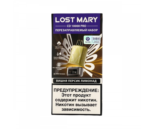 Lost Mary CD10000 PRO с картриджем Вишня, Персик Лимонад