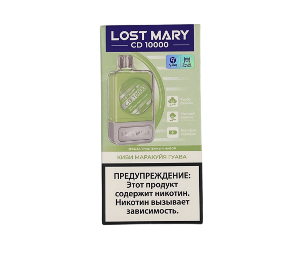 Lost Mary CD10000 с картриджем Киви Маракуйя Гуава