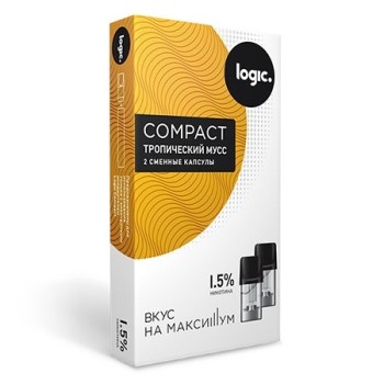 Сменные капсулы Logic Compact Тропический мусс, 1.5%, 2 капсулы