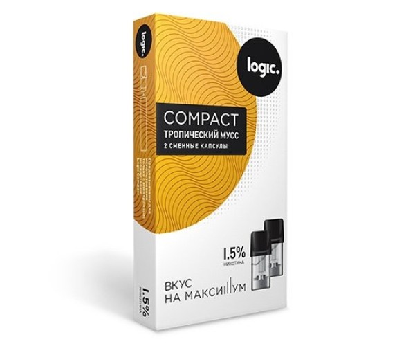 Сменные капсулы Logic Compact Тропический мусс, 1.5%, 2 капсулы