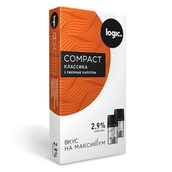 Сменные капсулы Logic Compact Классика, 2.9%, 2 капсулы