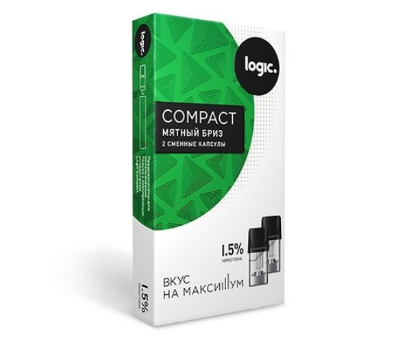 Сменные капсулы Logic Compact Мятный бриз, 1.5%, 2 капсулы