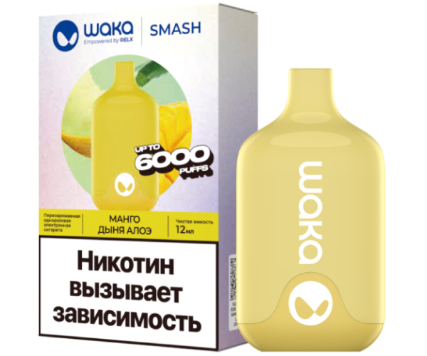 WAKA SMASH 6000 Манго, Дыня, Алоэ