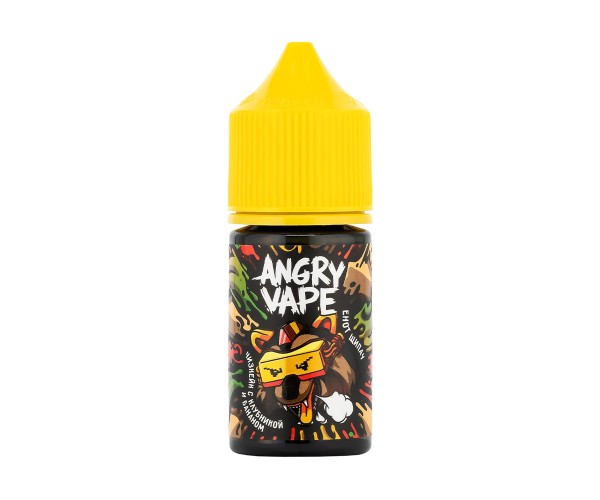 Жидкость Angry Vape Salt Енот Щипач (Чизкейк с Клубникой и Бананом) 2% 10 мл