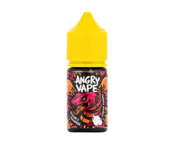 Жидкость Angry Vape Salt Гадюка Мамба (Персик с Малиной) 2% 10 мл