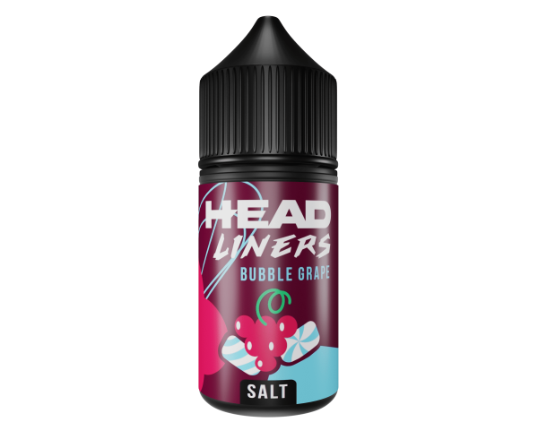 Жидкость HEADLINERS Salt Bubble Grape (Виноградная Жвачка) 0% (без никотина) 30 мл