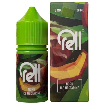 Жидкость RELL GREEN Nord ice Nectarine / Холодный Нектарин 0% 28 мл