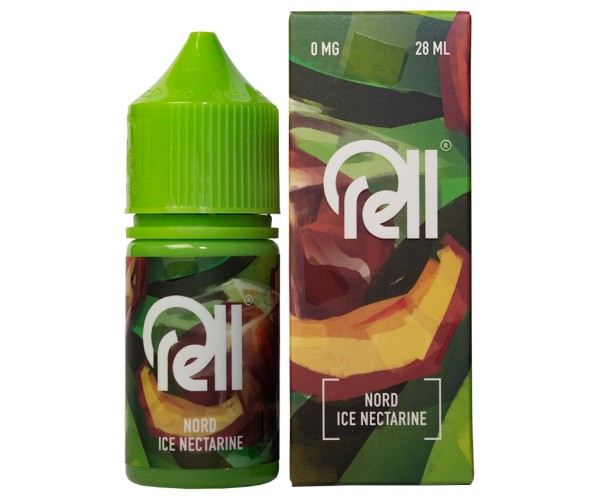 Жидкость RELL GREEN Nord ice Nectarine / Холодный Нектарин 0% 28 мл