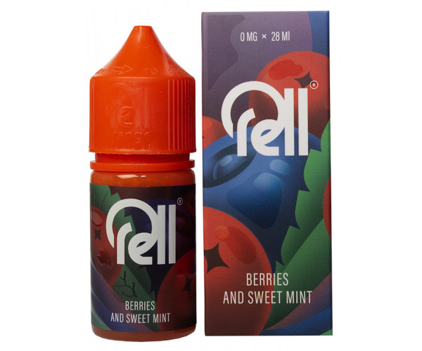 Жидкость RELL ORANGE Berries and Sweet Mint/Ягоды, Сладкая мята 0% 28 мл