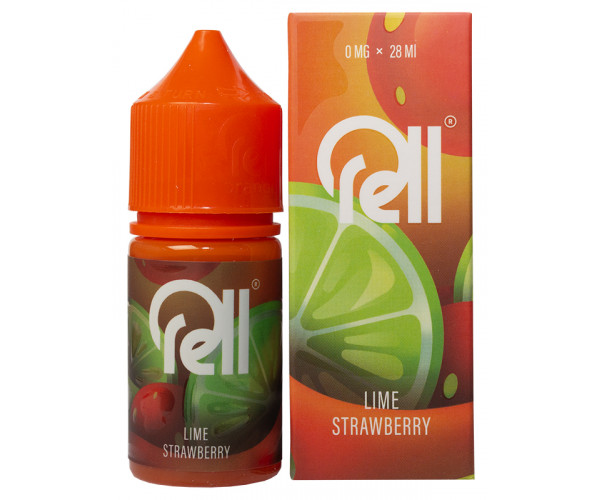 Жидкость RELL ORANGE Lime Strawberry/Лайм, Клубника 0% 28 мл