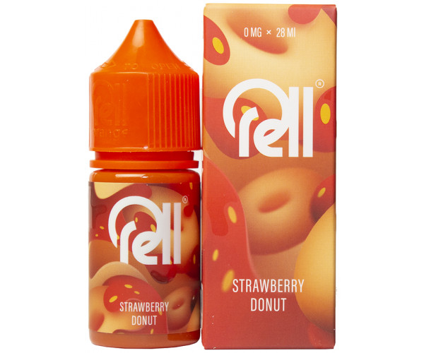 Жидкость RELL ORANGE Strawberry Donut/Клубничный пончик 0% 28 мл